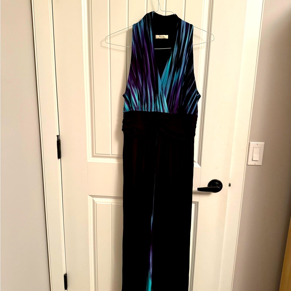 Beautiful sleeveless multi-coloured maxi by Precis. Size Extra Large